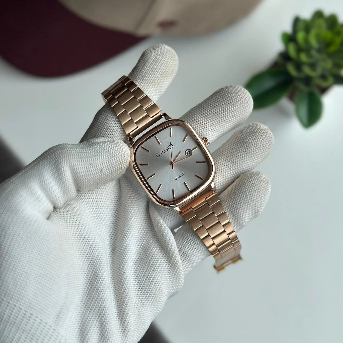 Casio Square Dial Men’s Watch – Slim Steel Design (Free Shipping UAE)