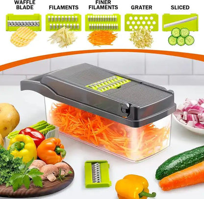 Stainless Steel Vegetable Chopper Slicer and Cutter - Multi-Use Kitchen Tool