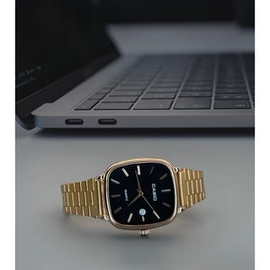 Casio Square Dial Men’s Watch – Slim Steel Design (Free Shipping UAE)