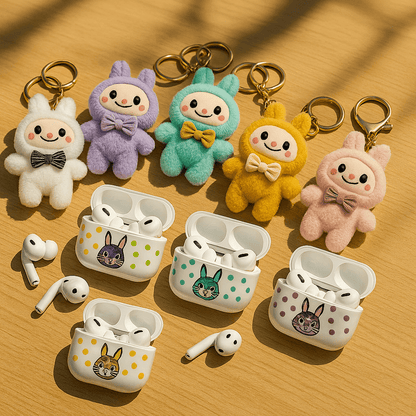 Labubu - Wireless Earbuds with Plush Keychain Set Labubu GT-21 Wireless Earbuds.