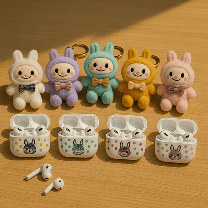 Labubu - Wireless Earbuds with Plush Keychain Set Labubu GT-21 Wireless Earbuds.